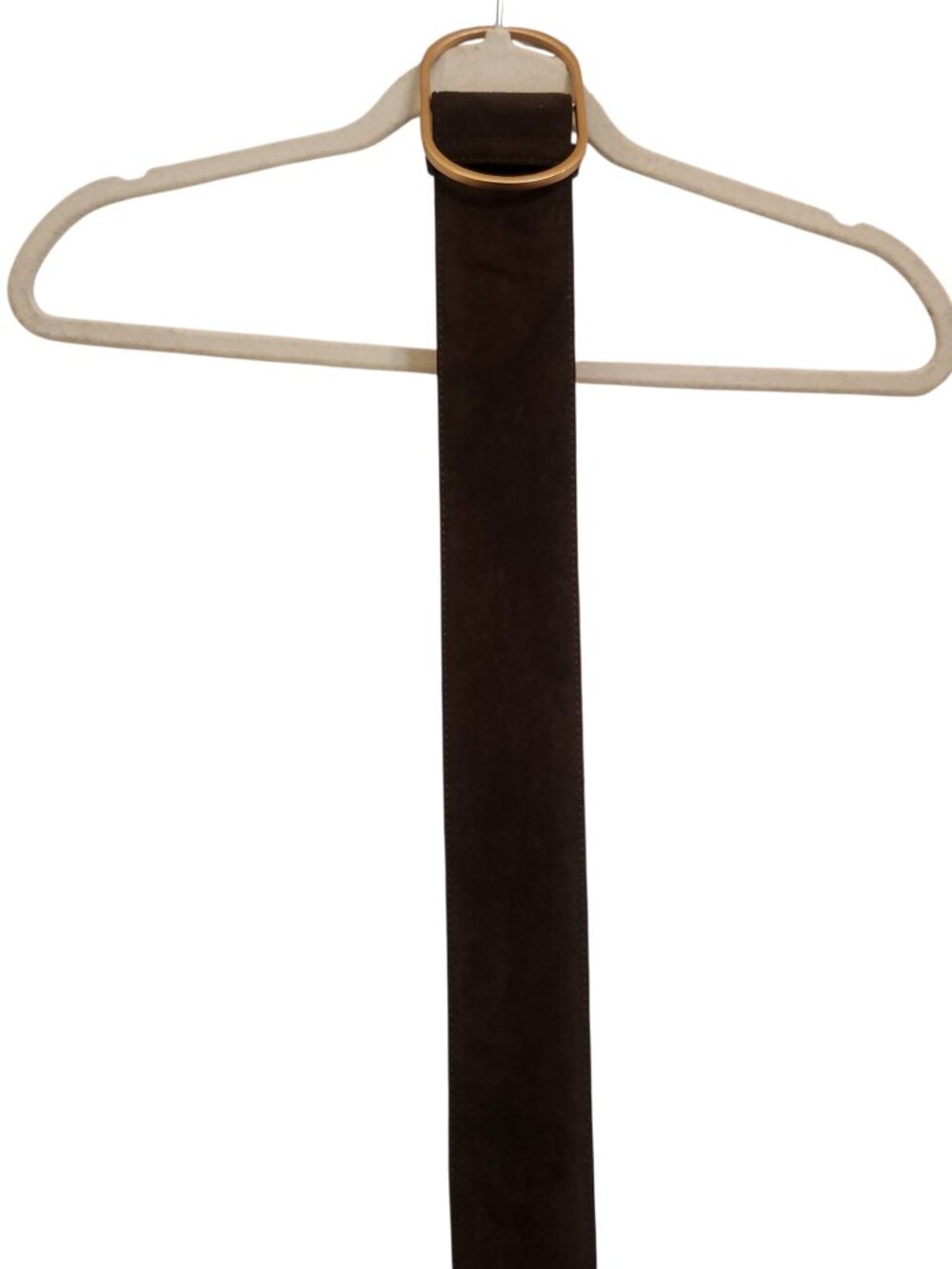Banana Republic Wide Vegan Suede Belt Chocolate Brown Size XL - Picture 7 of 9